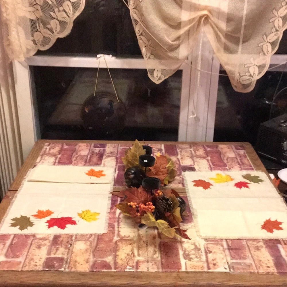 Vintage Thanksgiving Centerpiece and Napkin Set